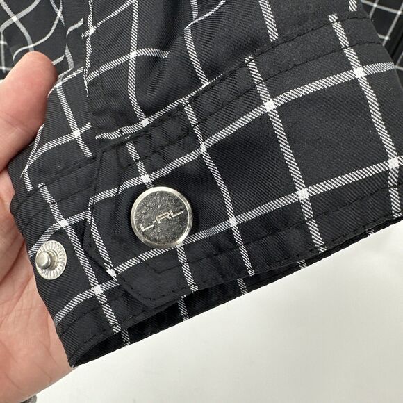 Lauren Active Jacket Womens Large Full Zip Windowpane Check Ralph Lauren - Picture 5 of 9